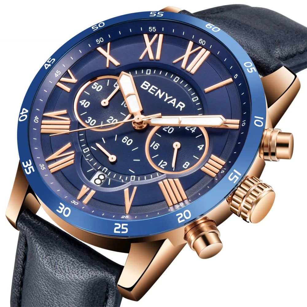 2019 BENYAR Watches Men Luxury Brand Quartz Watch Fashion Chronograph Sport Reloj Hombre Clock Male hour relogio Masculino
2019 BENYAR Watches Men Luxury Brand Quartz Watch Fashion Chronograph Sport Reloj Hombre Clock Male hour relogio Masculino