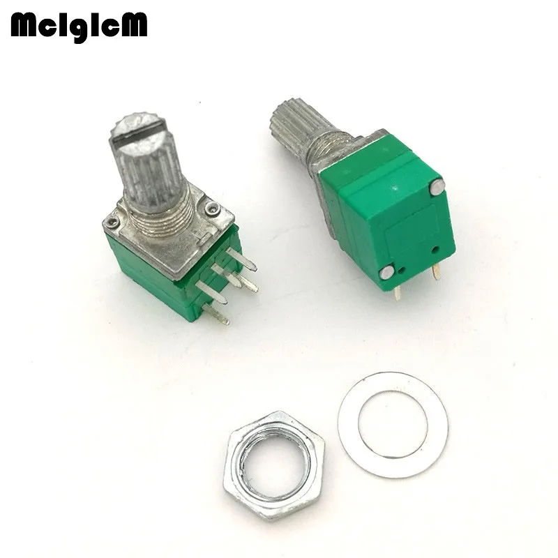 5pin RV097NS single linked potentiometer B100K with a switch audio / power amplifier / sealing potentiometer handle 15mm
5pin RV097NS single linked potentiometer B100K with a switch audio / power amplifier / sealing potentiometer handle 15mm