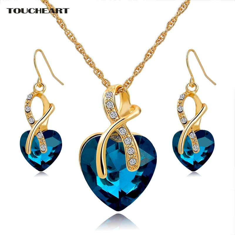 Nigerian Wedding African Beads Jewelry Set Crystal Gold Heart Statement Necklaces Earrings Women Blue Sapphire Jewelry Set140044
Nigerian Wedding African Beads Jewelry Set Crystal Gold Heart Statement Necklaces Earrings Women Blue Sapphire Jewelry Set140044
