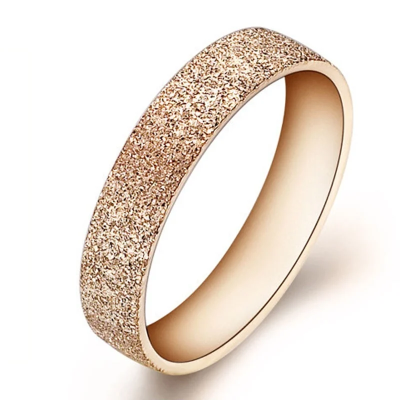 Rose Gold Color Stainless Steel Frosted Finger Ring for Woman Man Wedding Rings Jewelry 
Rose Gold Color Stainless Steel Frosted Finger Ring for Woman Man Wedding Rings Jewelry