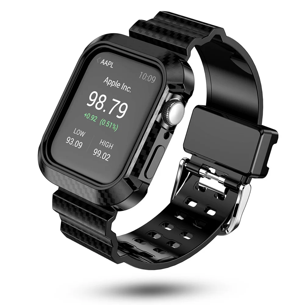 New Design Carbon Fiber Pattern Soft Strap with Frame Case for Apple Watch Band Series 5 4 44mm Outdoor Sports Wrist Bracelet Belt
New Design Carbon Fiber Pattern Soft Strap with Frame Case for Apple Watch Band Series 5 4 44mm Outdoor Sports Wrist Bracelet Belt