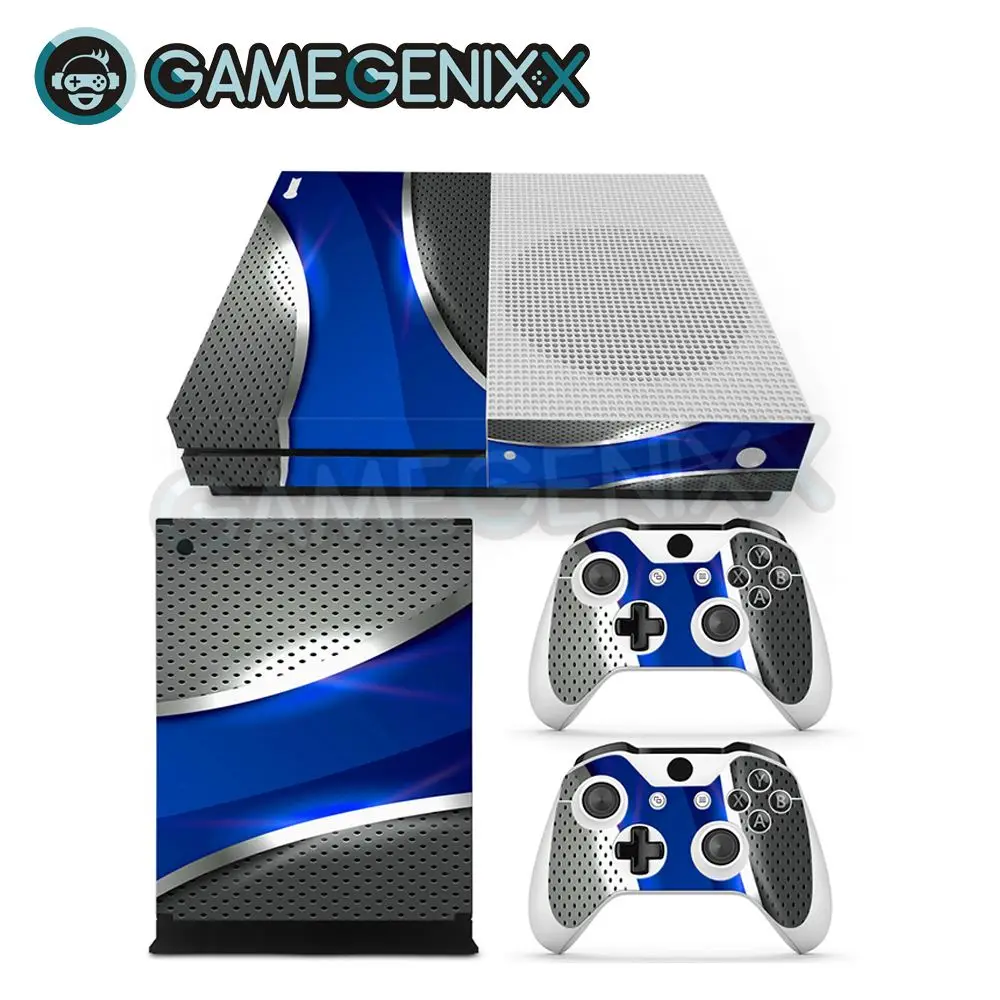 GAMEGENIXX Skin Sticker Vinyl Decal for Xbox One Slim Console and 2 Controllers - Blue Silver Custom
GAMEGENIXX Skin Sticker Vinyl Decal for Xbox One Slim Console and 2 Controllers - Blue Silver Custom