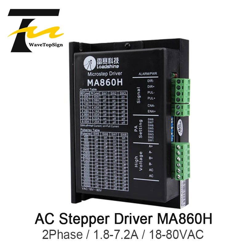 Leadshine 2-phase Stepper Motor Driver MA860H Work Voltage 18-80VDC Current 1.8A-7.2A Match with NAME 34 Stepper motor
Leadshine 2-phase Stepper Motor Driver MA860H Work Voltage 18-80VDC Current 1.8A-7.2A Match with NAME 34 Stepper motor