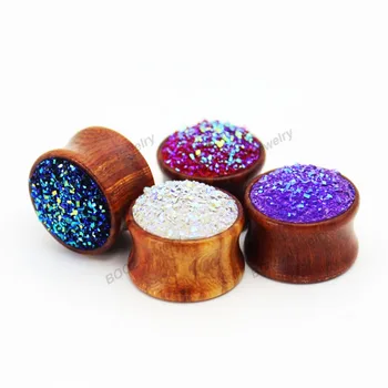 fashion mineral wood ear piercing plug tunnel ear gauges body jewelry 2pcs per size 4 colors for choose
fashion mineral wood ear piercing plug tunnel ear gauges body jewelry 2pcs per size 4 colors for choose