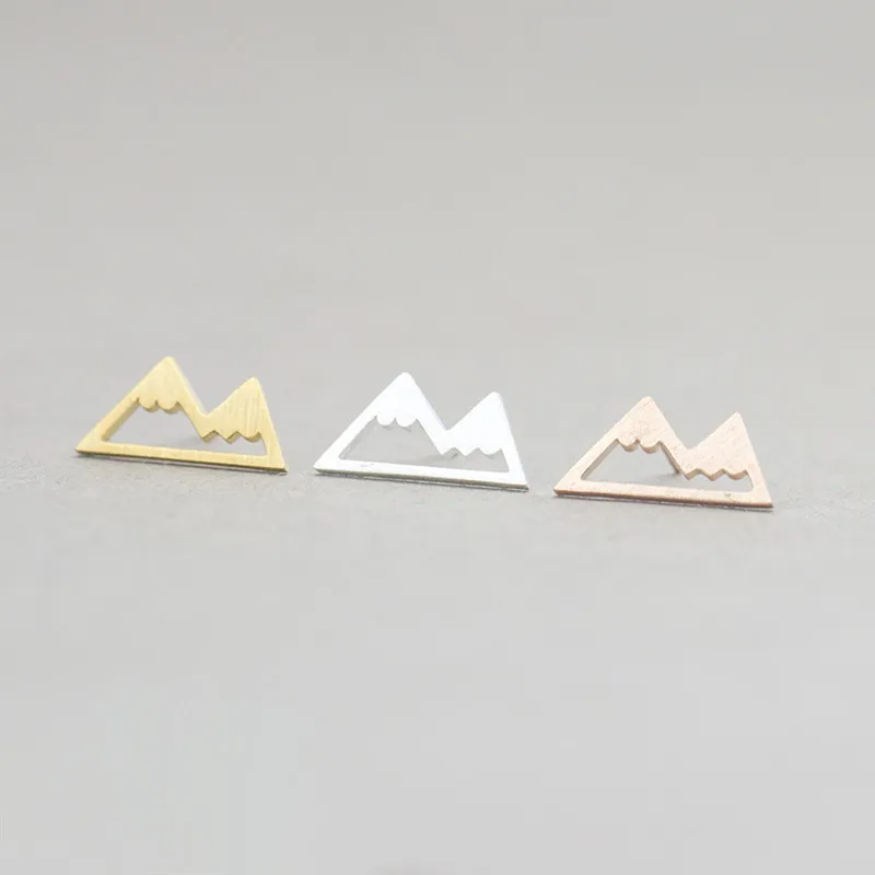 Minimalist Mountain Earrings Hollow Snow Mountain Stud Earrings for Women Accessories Stainless Steel Jewelry Wholesale
Minimalist Mountain Earrings Hollow Snow Mountain Stud Earrings for Women Accessories Stainless Steel Jewelry Wholesale