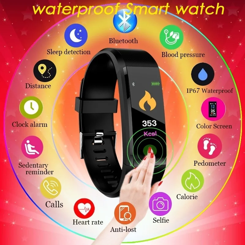 Color Screen Waterproof Smart Watch Sports Fitness Heart Rate Blood Pressure Detection Watch
Color Screen Waterproof Smart Watch Sports Fitness Heart Rate Blood Pressure Detection Watch