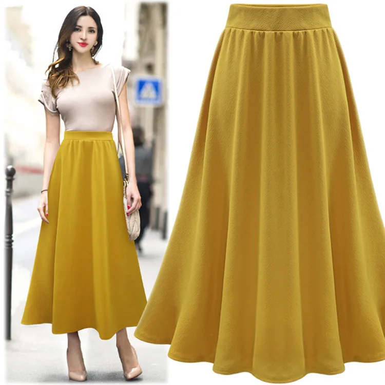 Yellow Skirt Long Skirt Solid A Line Jupe Longue Xxxl Chiffon Office Black Grey High Waist Female Women Summer Faldas Saia Etek
Yellow Skirt Long Skirt Solid A Line Jupe Longue Xxxl Chiffon Office Black Grey High Waist Female Women Summer Faldas Saia Etek