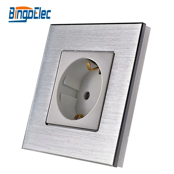 Europe standard socket ,silver aluminum panel germany power socket,16A wall socket,220V,
Europe standard socket ,silver aluminum panel germany power socket,16A wall socket,220V,