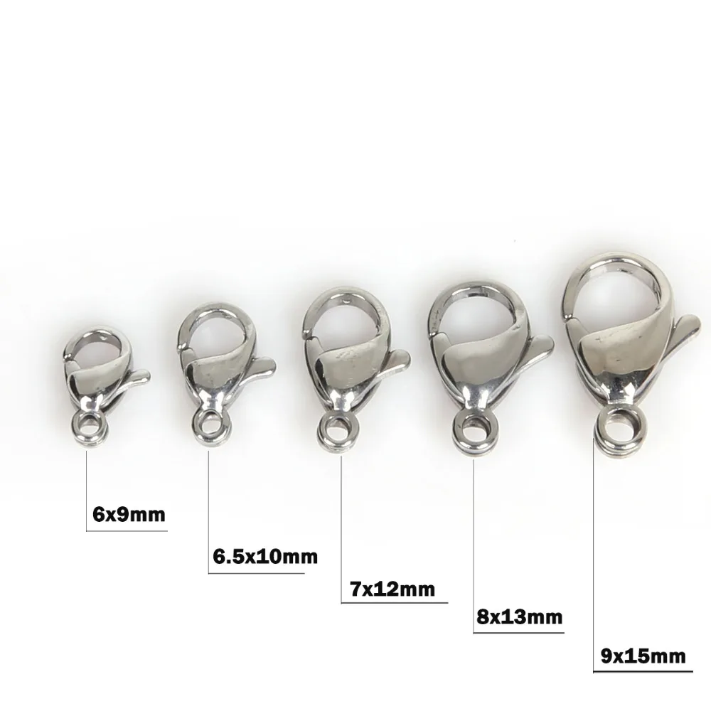 Pick Size 5 Stainless Steel Lobster Clasps For Jewelry making necklace Bracelet DIY Jewelry Findings 10PCs
Pick Size 5 Stainless Steel Lobster Clasps For Jewelry making necklace Bracelet DIY Jewelry Findings 10PCs