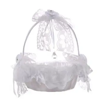 Romantic Wedding Ceremony Party Small Flower Basket Love Case Satin Bowknot and Rose Bridal Flower Basket Wedding Party Supplies
Romantic Wedding Ceremony Party Small Flower Basket Love Case Satin Bowknot and Rose Bridal Flower Basket Wedding Party Supplies