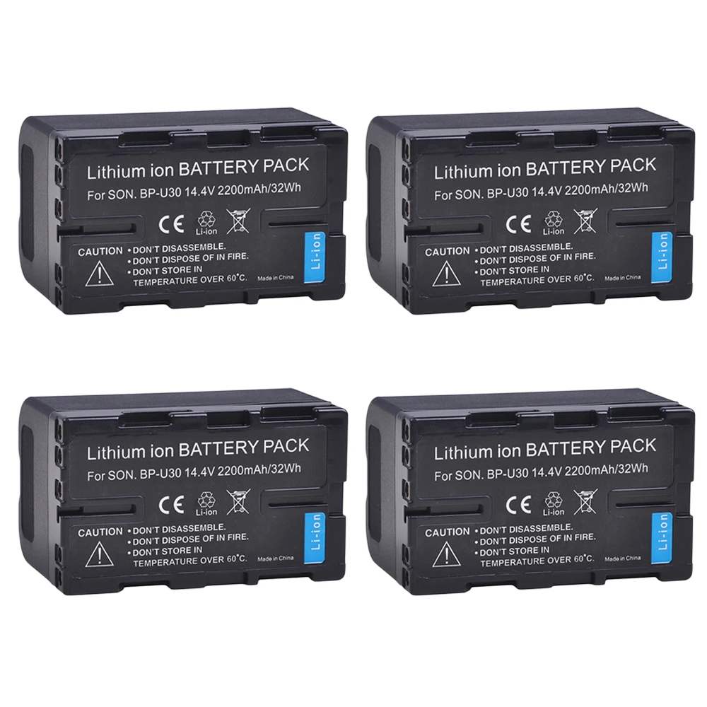 4Pcs 2200mah BP-U30 BP U30 BPU30 Battery for SONY BP-U30 BP-U60 BP-U90 PMW-100 PMW-150 PMW-160 PMW-200 PMW-EX1 PMW-EX3 PMW-F3 PX
4Pcs 2200mah BP-U30 BP U30 BPU30 Battery for SONY BP-U30 BP-U60 BP-U90 PMW-100 PMW-150 PMW-160 PMW-200 PMW-EX1 PMW-EX3 PMW-F3 PX