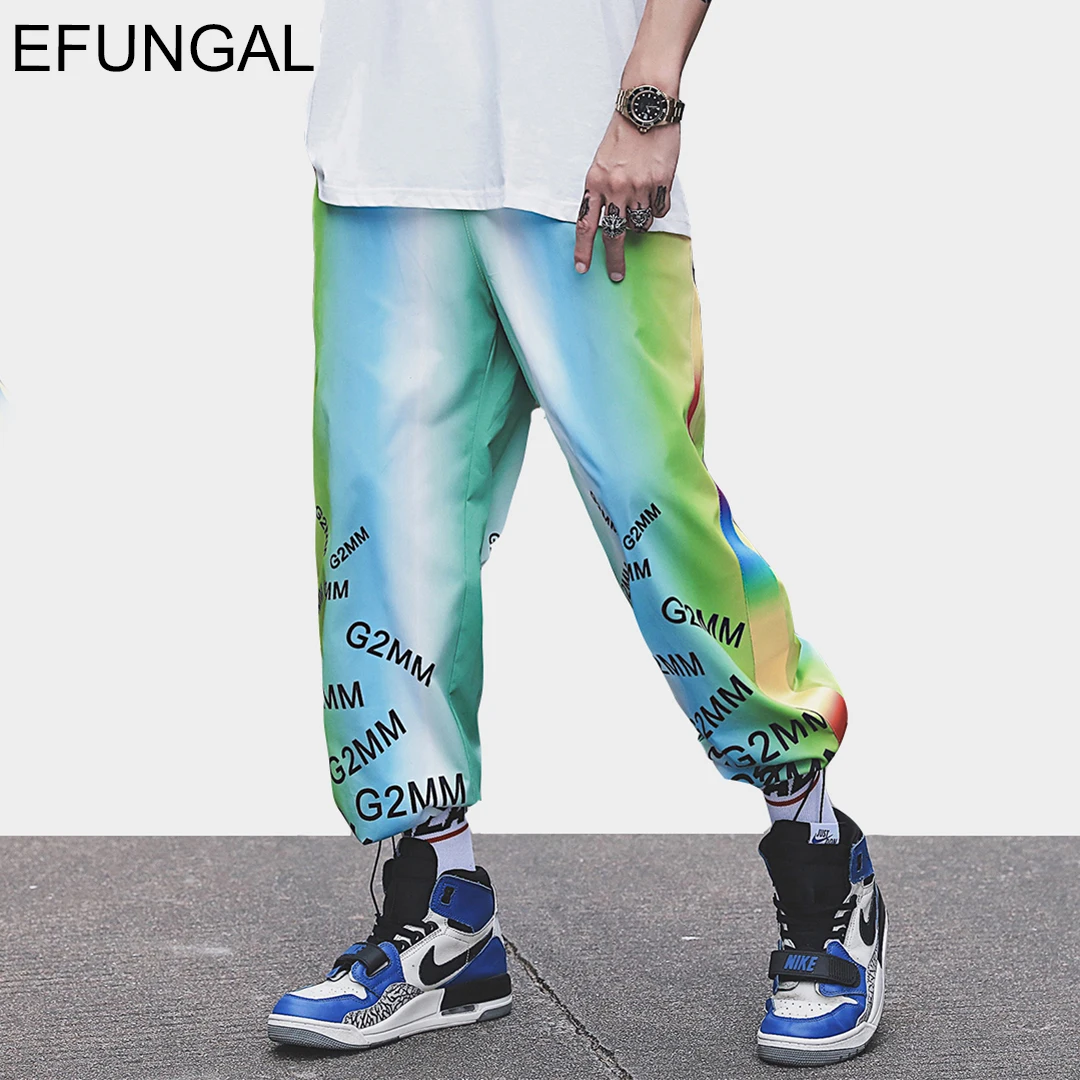 EFUNGAL Fashion Joggers Men Women Harajuku Streetwear Male Gradient Track Pants Summer Stripe Rainbow Polyester Hip Hop Trousers
EFUNGAL Fashion Joggers Men Women Harajuku Streetwear Male Gradient Track Pants Summer Stripe Rainbow Polyester Hip Hop Trousers