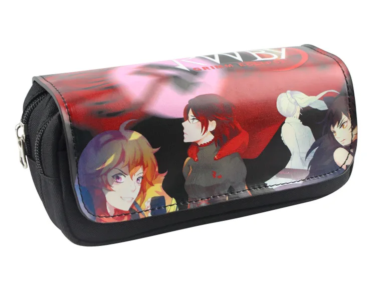 Fashion Leather Pen Bag Cartoon Anime RWBY Double Zipper Large Capacity Pencil Cases Protable Cosmetic Bags Purse
Fashion Leather Pen Bag Cartoon Anime RWBY Double Zipper Large Capacity Pencil Cases Protable Cosmetic Bags Purse