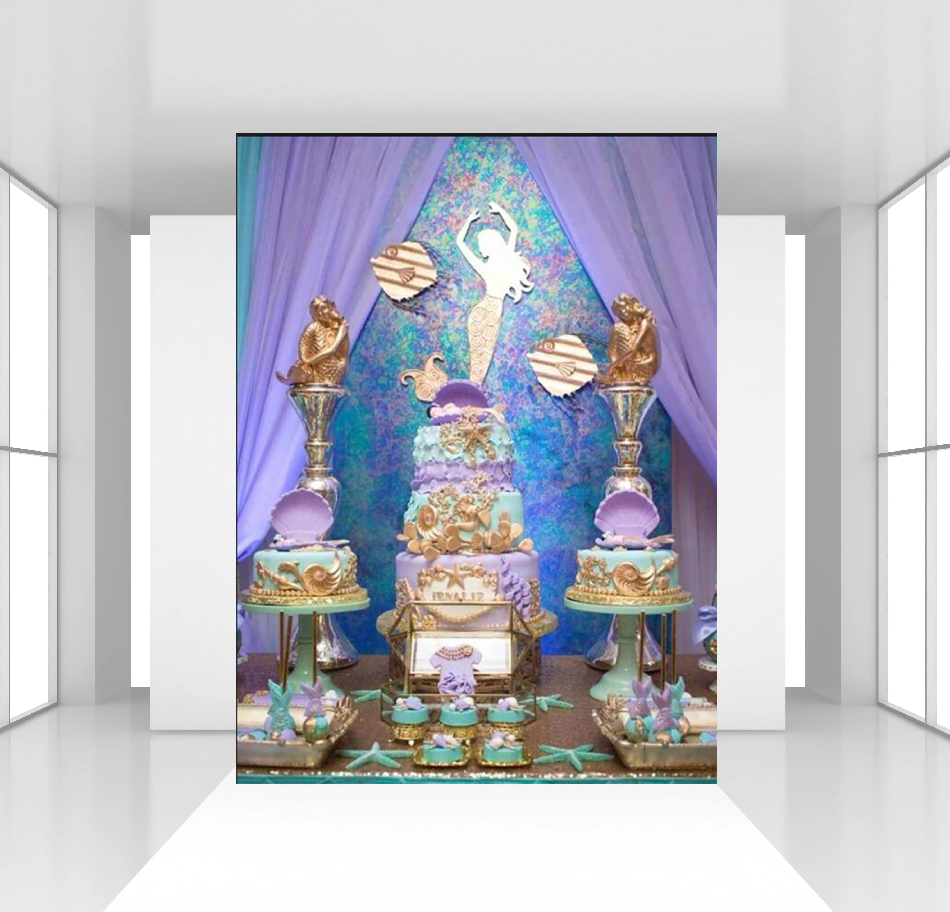 birthday Party mermaid Backdrop photocall boda dessert table Decors decorations Turquoise Background girls birthday backdrops
birthday Party mermaid Backdrop photocall boda dessert table Decors decorations Turquoise Background girls birthday backdrops