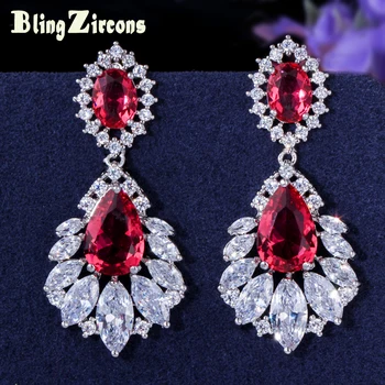 BeaQueen Vintage Female Big Red Austrian Crystal Noble Wedding Bridal Chandelier Earrings CZ Indian Jewelry for Women E045
BeaQueen Vintage Female Big Red Austrian Crystal Noble Wedding Bridal Chandelier Earrings CZ Indian Jewelry for Women E045