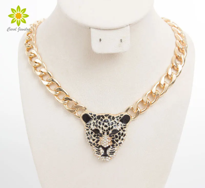 Cool Leopard Head Necklace For Women New Trendy Gold Color Costume African Fashion Jewelry Necklace With Rhinestone
Cool Leopard Head Necklace For Women New Trendy Gold Color Costume African Fashion Jewelry Necklace With Rhinestone