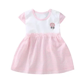 Summer Casual Baby Girls Ripple Print Dress Kids Toddler Short Sleeve Pageant Sundress 
Summer Casual Baby Girls Ripple Print Dress Kids Toddler Short Sleeve Pageant Sundress