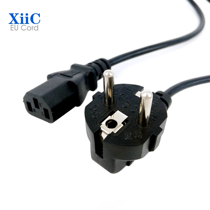 

1.2M 4ft EU Standards 3 Prong 2 Pin AC Power Cord Adapter Cable 2 Round Power Adapter Plug Cable