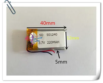 10 pcs 3.7V 220mAh 501240 Lithium Polymer Li-Po Rechargeable Battery For Mp3 MP4 MP5 GPS PSP headphone headset Bluetooth
10 pcs 3.7V 220mAh 501240 Lithium Polymer Li-Po Rechargeable Battery For Mp3 MP4 MP5 GPS PSP headphone headset Bluetooth