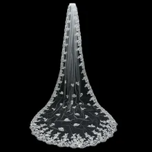 New Arrival 3 Meter White Ivory Cathedral Wedding Veils Long Lace Edge Bridal Veil Wedding Accessories Bride
New Arrival 3 Meter White Ivory Cathedral Wedding Veils Long Lace Edge Bridal Veil Wedding Accessories Bride