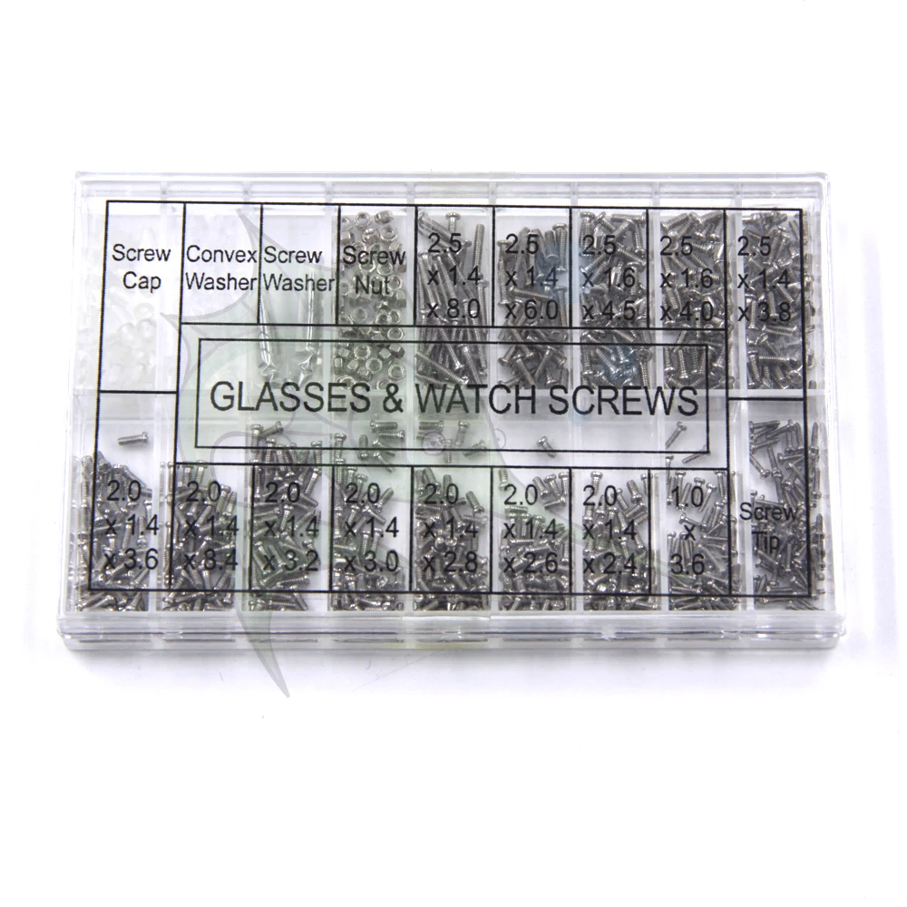 High Quality Stainless Steel Watches Glasses Screws Kit Assort Size Steel Watch and Glasses Tiny Screws Caps Replacement Parts
High Quality Stainless Steel Watches Glasses Screws Kit Assort Size Steel Watch and Glasses Tiny Screws Caps Replacement Parts