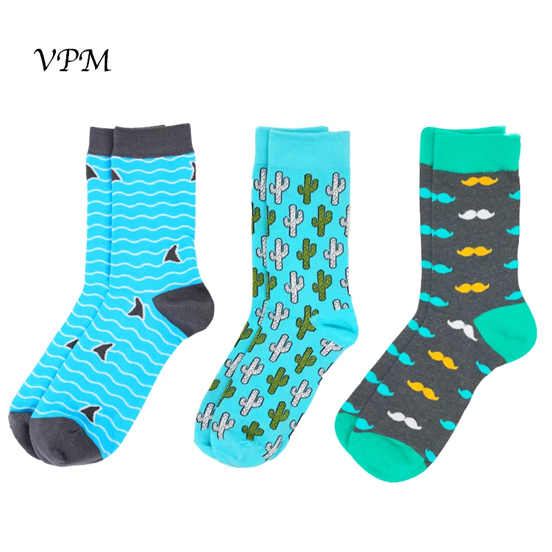 VPM 3 Pairs/Lot Men Brand Wedding Gift Bright Colorful Long Barbary Big Socks Cactus Beard Shark Cotton Happy Socks for Men
VPM 3 Pairs/Lot Men Brand Wedding Gift Bright Colorful Long Barbary Big Socks Cactus Beard Shark Cotton Happy Socks for Men
