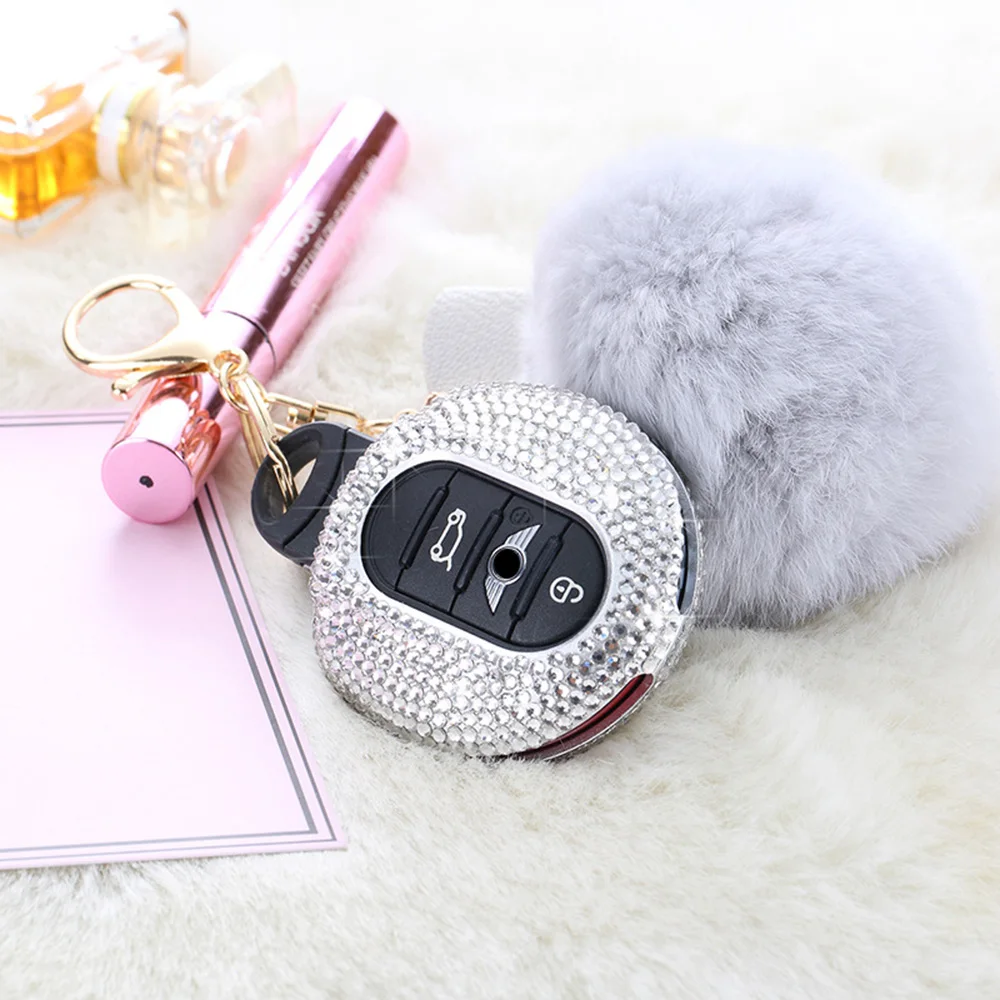 Diamond Crystal Plush Ball Car Key Fob Cap Case Cover Decor Protector For Mini Copper F55 F54 F56 F60 Accessories Women Gifts
Diamond Crystal Plush Ball Car Key Fob Cap Case Cover Decor Protector For Mini Copper F55 F54 F56 F60 Accessories Women Gifts