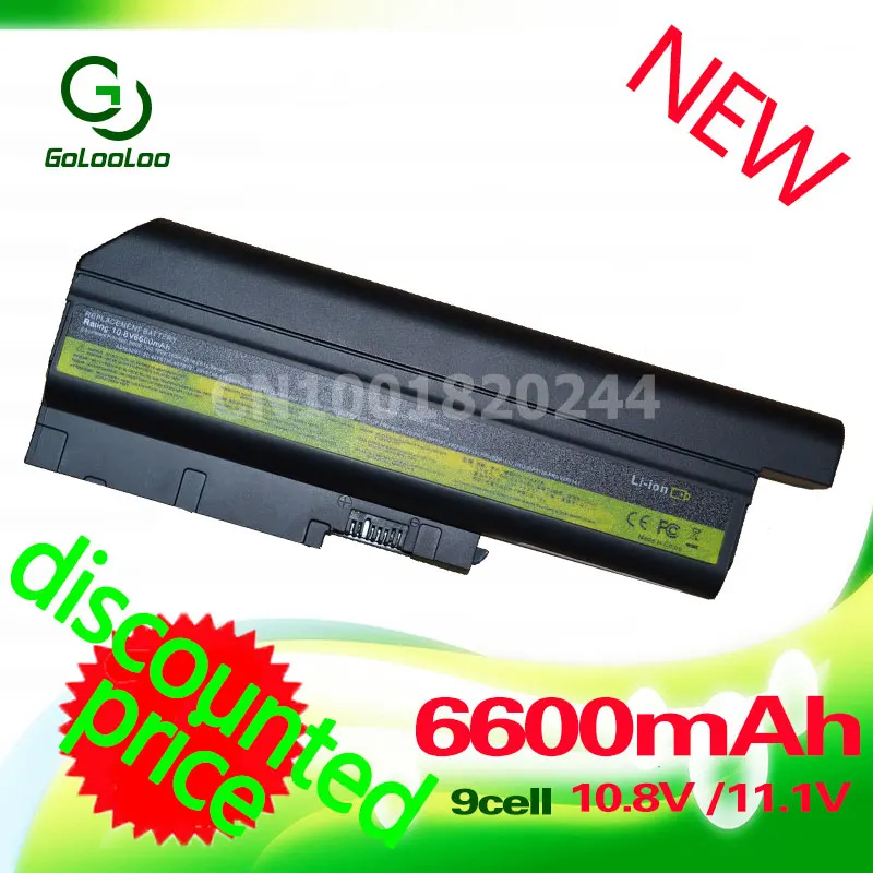Golooloo 6600mAh Battery 92P1140 for Lenovo for IBM ThinkPad R60 T60 R61 T61 Z60 92P1133 92P1137
Golooloo 6600mAh Battery 92P1140 for Lenovo for IBM ThinkPad R60 T60 R61 T61 Z60 92P1133 92P1137