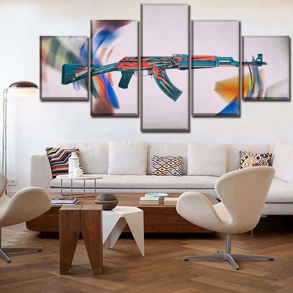 Canvas Game Counter-Strike Global Offensive AK-47 Paintings Poster HD Printed Home Decorative 5 Pieces Wall Art Modular Pictures
Canvas Game Counter-Strike Global Offensive AK-47 Paintings Poster HD Printed Home Decorative 5 Pieces Wall Art Modular Pictures