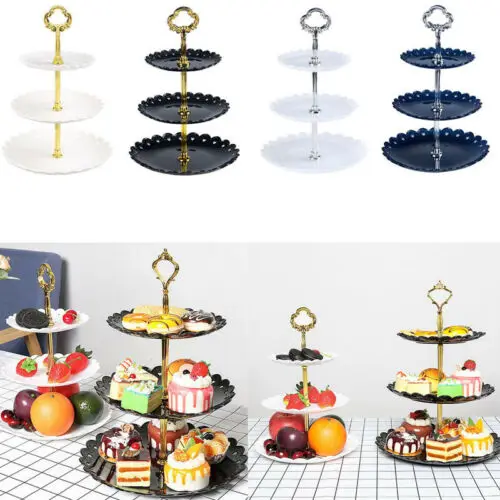 Convenient 3 Tier PP Multi-layer Cake Plate Stand Wedding Birthday Party Afternoon Tea Dessert Fruit Tray
Convenient 3 Tier PP Multi-layer Cake Plate Stand Wedding Birthday Party Afternoon Tea Dessert Fruit Tray