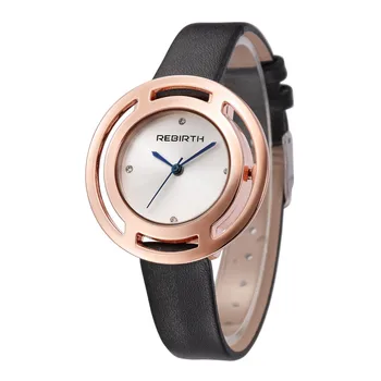 REBIRTH Women Quartz-watch Fine Crystal Fine Leather Strap Ladies Watch Gold Plated Big Thin Dial Dress Wristwatch reloj mujer
REBIRTH Women Quartz-watch Fine Crystal Fine Leather Strap Ladies Watch Gold Plated Big Thin Dial Dress Wristwatch reloj mujer