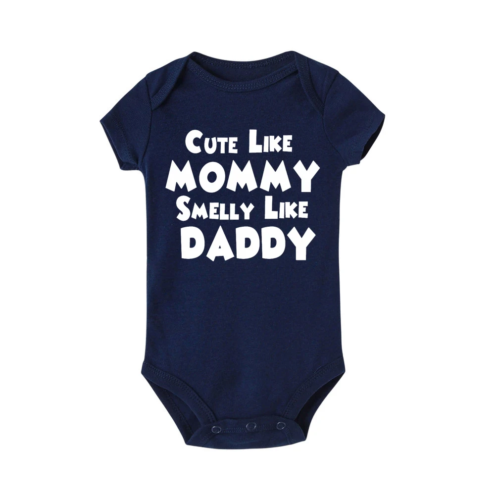 Cute Like Mummy Smelly Like Daddy Baby Romper Summer Baby Girl Jumpsuit Kids Baby Outfits Clothing Short Sleeve Onesie Baby
Cute Like Mummy Smelly Like Daddy Baby Romper Summer Baby Girl Jumpsuit Kids Baby Outfits Clothing Short Sleeve Onesie Baby