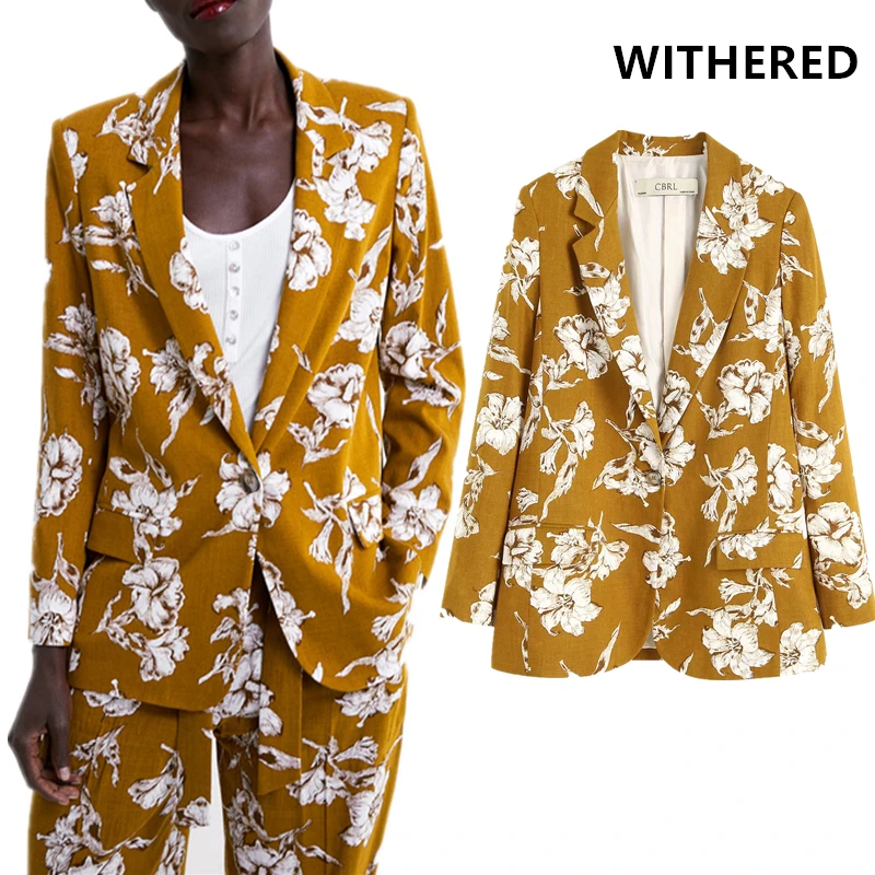 Withered england vintage floral printing linen simple blazer feminino blazer women blazer mujer 2019 women blazers and jackets
Withered england vintage floral printing linen simple blazer feminino blazer women blazer mujer 2019 women blazers and jackets