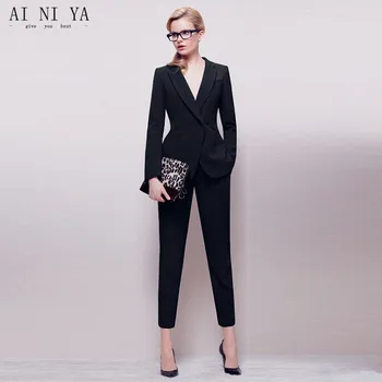Jacket+Pants Womens Business Suit Black Long Sleeves Female Office Uniform Ladies Formal Trouser 2 Piece Sets Double Breasted
Jacket+Pants Womens Business Suit Black Long Sleeves Female Office Uniform Ladies Formal Trouser 2 Piece Sets Double Breasted