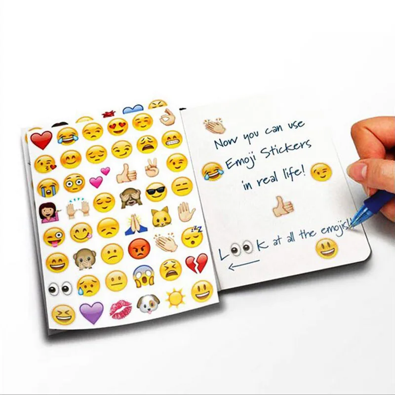

4 sheets/set sticker Emoji Smile Face Stickers for Notebook Message Twitter Large Viny Instagram Hot Popular HHY1