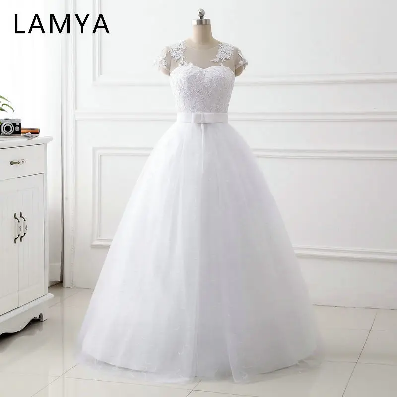 LAMYA 2019 Pure White Cap Sleeve Wedding Dresses Long Tulle Bridal Gown Elegant Plus Size Wedding Dress Vestido De Noiva
LAMYA 2019 Pure White Cap Sleeve Wedding Dresses Long Tulle Bridal Gown Elegant Plus Size Wedding Dress Vestido De Noiva