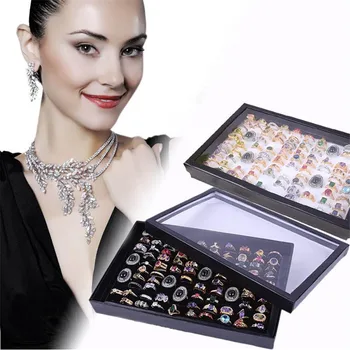 2 colors Jewelry Boxes Jewelry Rings Display Tray Velvet 100 Slot Case Box Jewelry Storage Trendy Simple Gifts May3017
2 colors Jewelry Boxes Jewelry Rings Display Tray Velvet 100 Slot Case Box Jewelry Storage Trendy Simple Gifts May3017