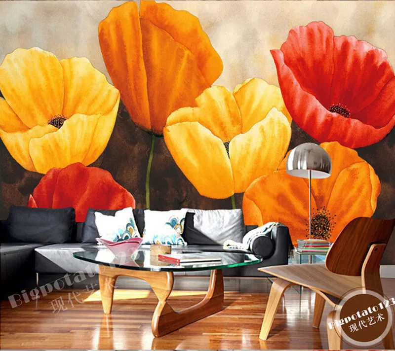 The custom 3D murals,Beautiful yellow red tulips bloom painting papel de parede,living room sofa TV wall bedroom wall paper
The custom 3D murals,Beautiful yellow red tulips bloom painting papel de parede,living room sofa TV wall bedroom wall paper