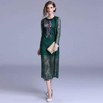 New 2018 Spring Luxury Floral Embroidery Lace Ladies Elegant Party Dress Women Knee Length Casual Dresses
New 2018 Spring Luxury Floral Embroidery Lace Ladies Elegant Party Dress Women Knee Length Casual Dresses