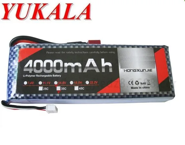 YUKALA 14.8V 4000mAh Li-polymer battery for RC car RC helicopter RC quadcopter free shipping
YUKALA 14.8V 4000mAh Li-polymer battery for RC car RC helicopter RC quadcopter free shipping