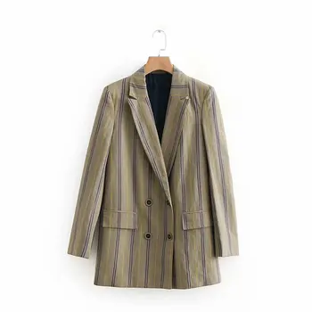 Women blazers and jackets new style fashion temperament vertical stripes loose casual women's striped blazer
Women blazers and jackets new style fashion temperament vertical stripes loose casual women's striped blazer