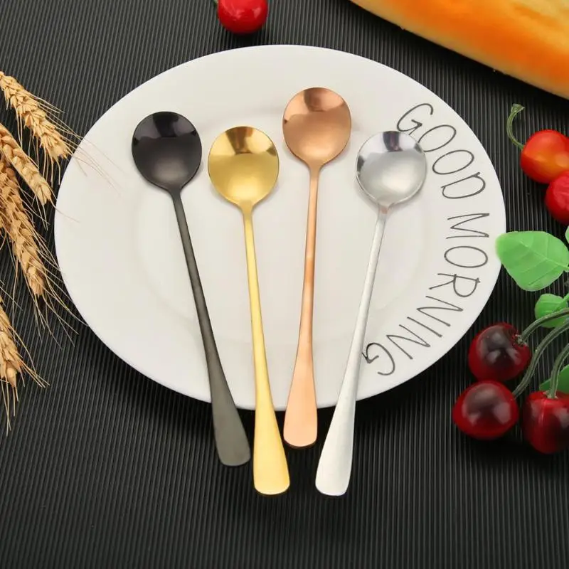 Colorful Long Handle Stainless Steel Ice Spoon Dessert Coffee Tea Juice Spoons Kitchen Tableware Drinking Tools
Colorful Long Handle Stainless Steel Ice Spoon Dessert Coffee Tea Juice Spoons Kitchen Tableware Drinking Tools