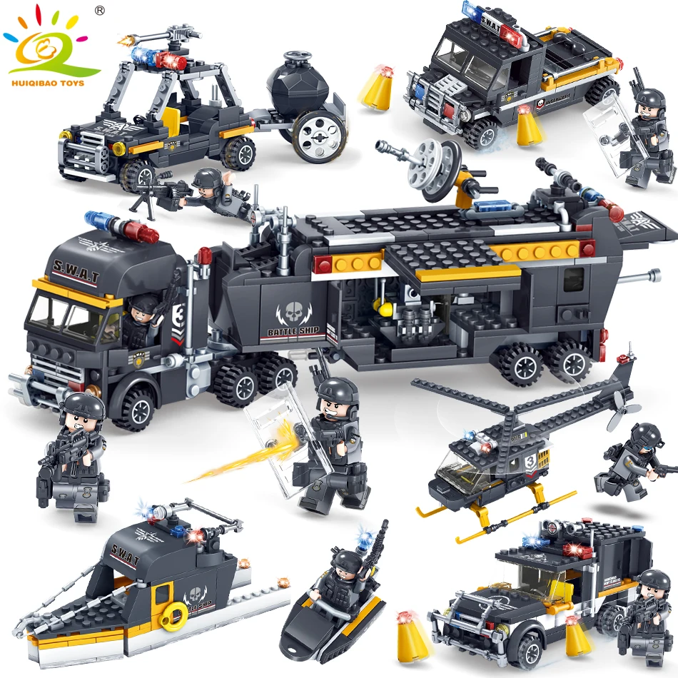 SWAT Team Police Series Command Vehicle Car DIY Model Building Blocks Compatible Legoed City Police Weapon Figures For Friends
SWAT Team Police Series Command Vehicle Car DIY Model Building Blocks Compatible Legoed City Police Weapon Figures For Friends