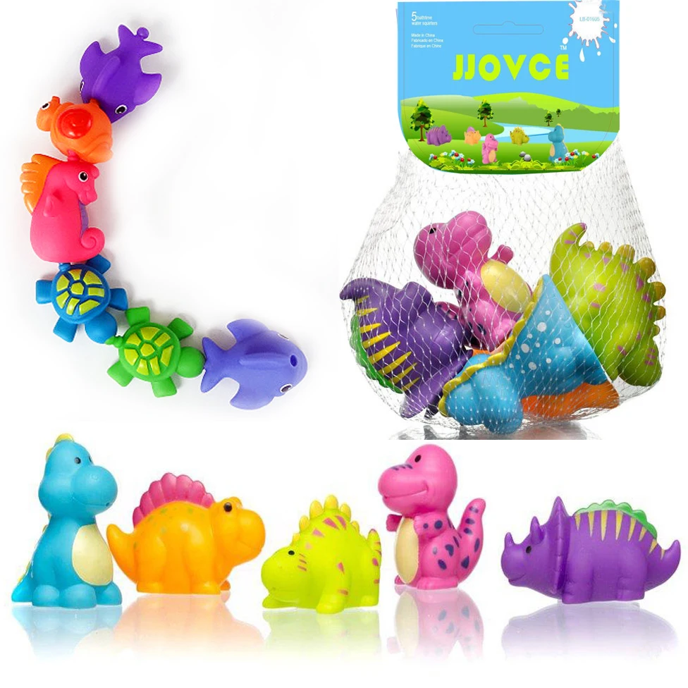 5pcs/6pcs/lot Baby Bath Toys Soft Rubber Dinosaurs Water Spray Squirters Beach Bathtub Pool Classical Water Educational Toys
5pcs/6pcs/lot Baby Bath Toys Soft Rubber Dinosaurs Water Spray Squirters Beach Bathtub Pool Classical Water Educational Toys