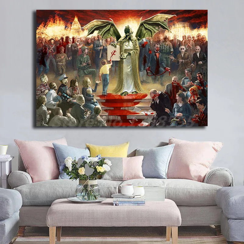One Nation Under Cthulhu Wall Art Canvas Poster And Print Canvas Painting Decorative Picture For Office Living Room Home Decor
One Nation Under Cthulhu Wall Art Canvas Poster And Print Canvas Painting Decorative Picture For Office Living Room Home Decor