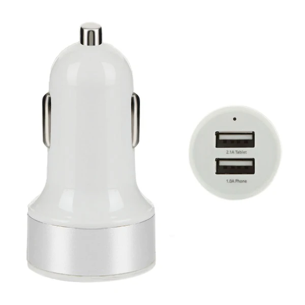 Car Charger Adaptor Bullet Dual USB 2-Port for iPhone 4 5S Sam sung GALAXY Silver
Car Charger Adaptor Bullet Dual USB 2-Port for iPhone 4 5S Sam sung GALAXY Silver