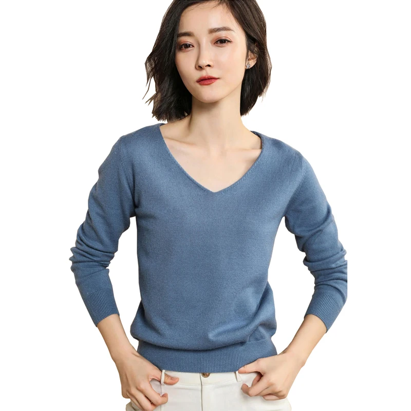Women Sweater Pullover Round Neck Long Sleeve Basic Knitted Sweaters 2019 Autumn Winter Solid Cotton Tops Essential Jumper New
Women Sweater Pullover Round Neck Long Sleeve Basic Knitted Sweaters 2019 Autumn Winter Solid Cotton Tops Essential Jumper New