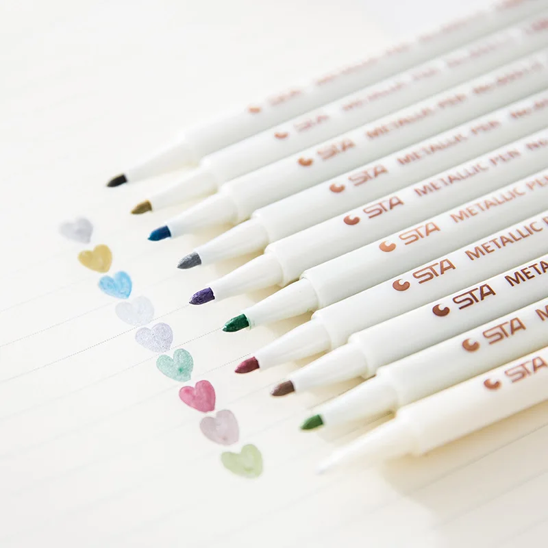 STA 10 Colors Metallic Marker Pen DIY Scrapbooking Crafts Album School Stationery Marker As Gifts
STA 10 Colors Metallic Marker Pen DIY Scrapbooking Crafts Album School Stationery Marker As Gifts