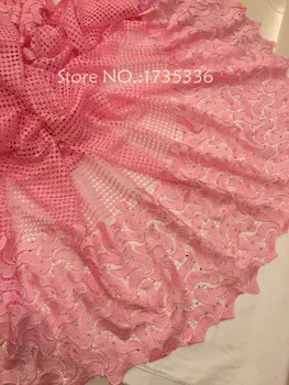 Free shipping! 2015 african cord lace latest unique high quality guipure lace fabric with stones (5yards/lot)Pink color L773
Free shipping! 2015 african cord lace latest unique high quality guipure lace fabric with stones (5yards/lot)Pink color L773