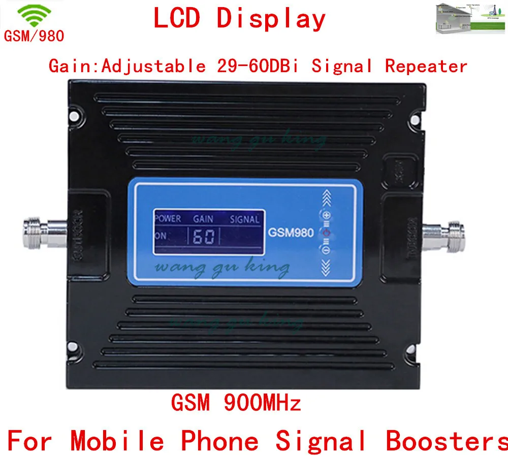 

LCD Display !!! GSM 900Mhz Mobile Phone GSM980 Signal Booster Cell Phone GSM Signal Repeater Amplifier Gain 29-60dbi Adjustable